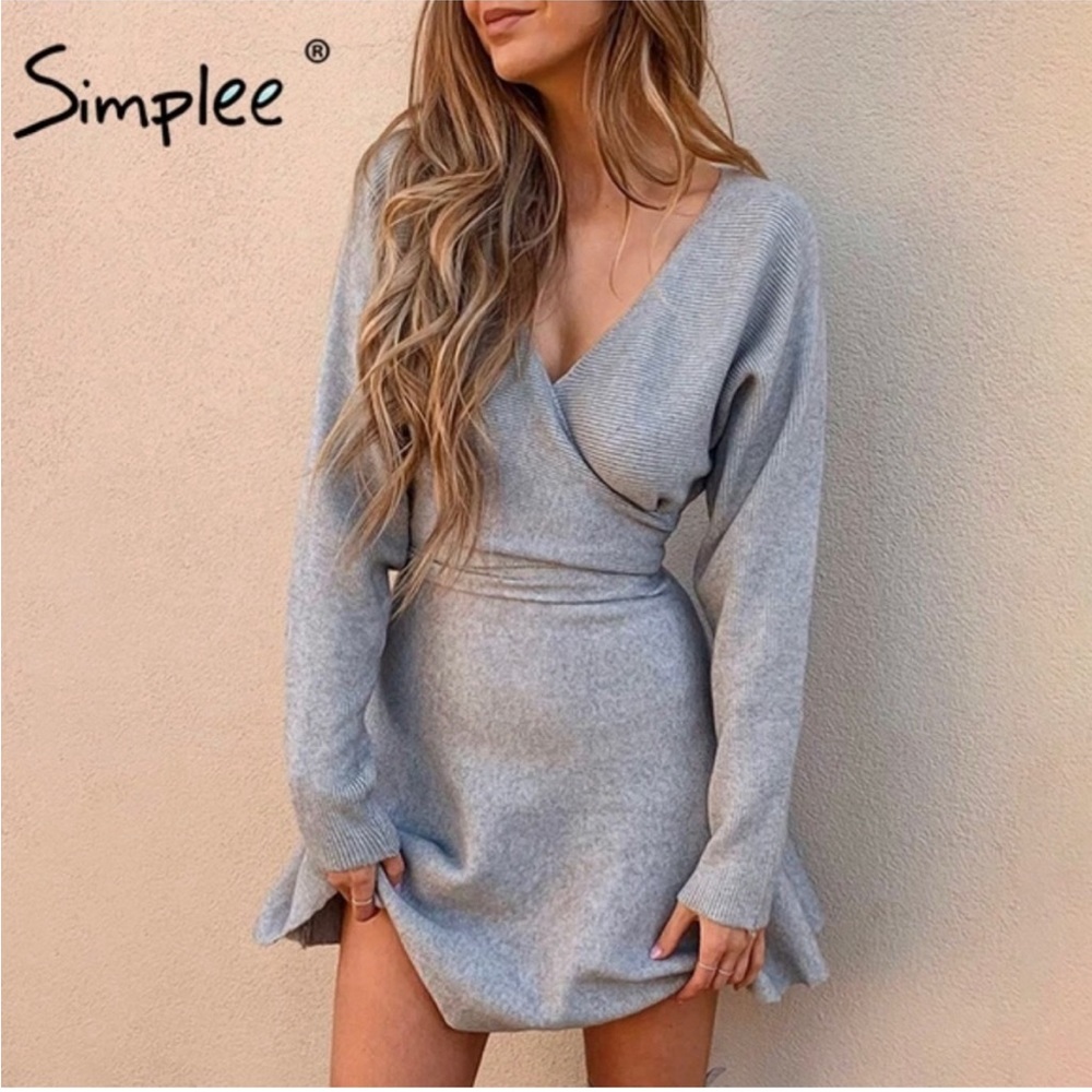 Gray sweater dress new with tags